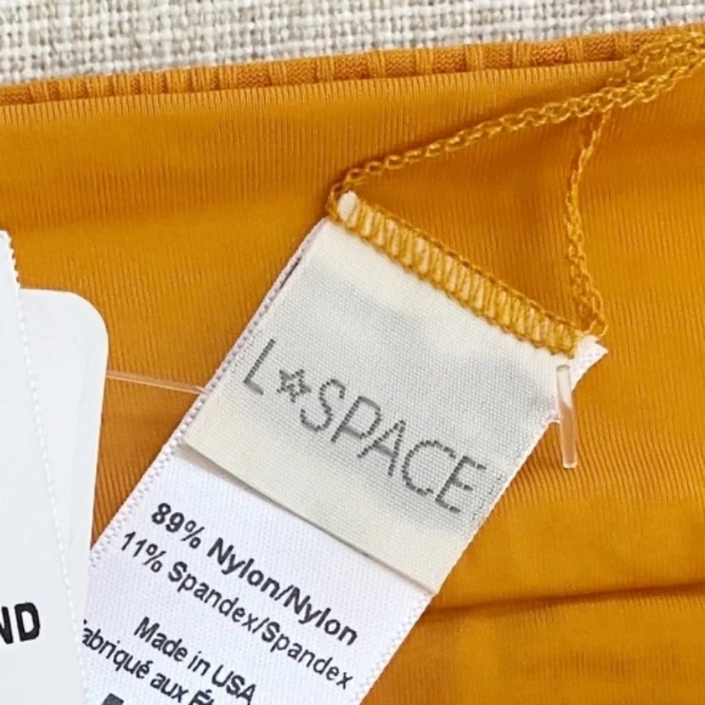 L*Space Veronica Ribbed Bikini Bottoms Mandarin